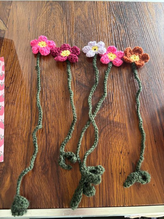Crochet Floral Bookmark