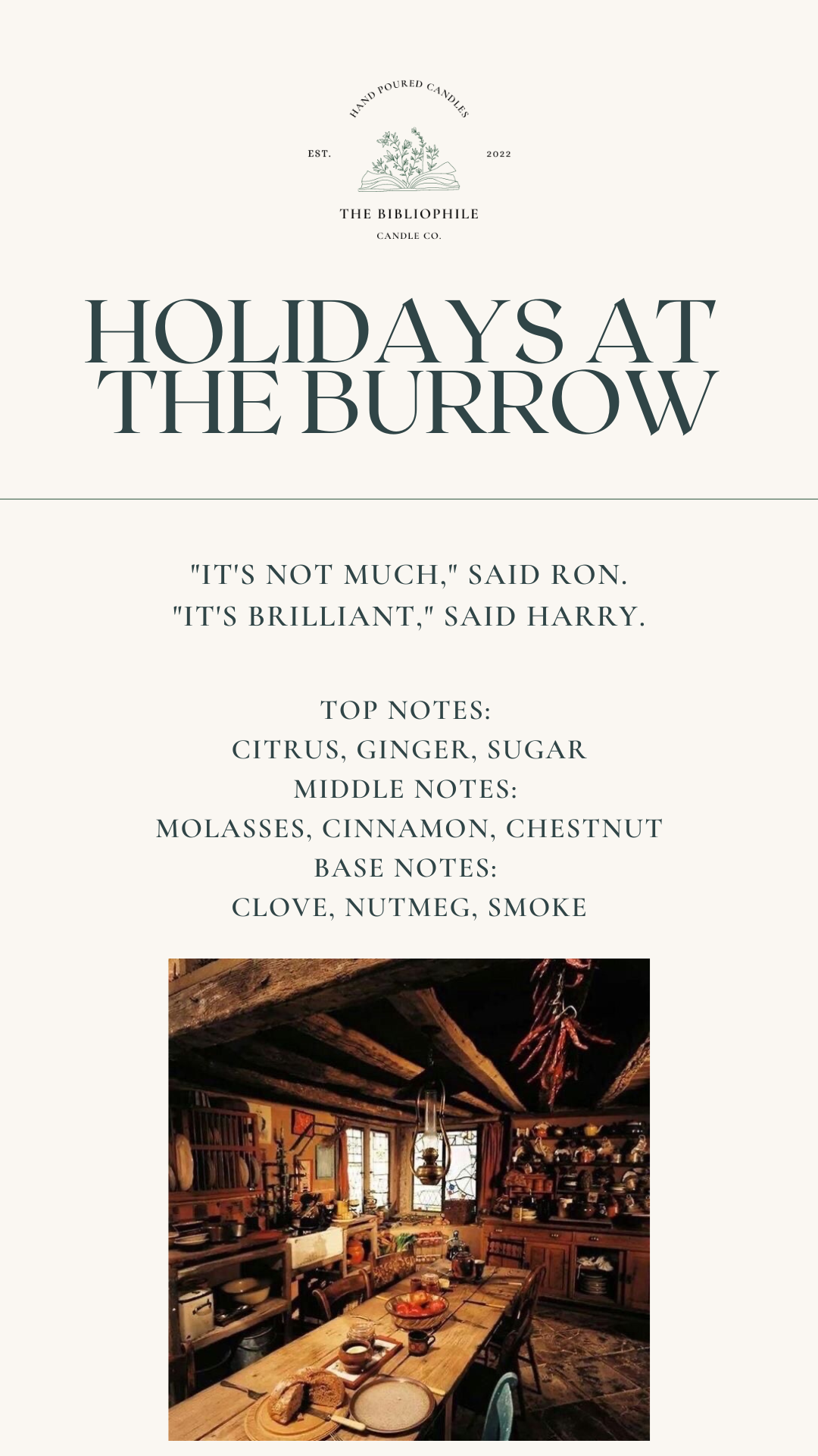 Holidays at the Burrow Scented Candle