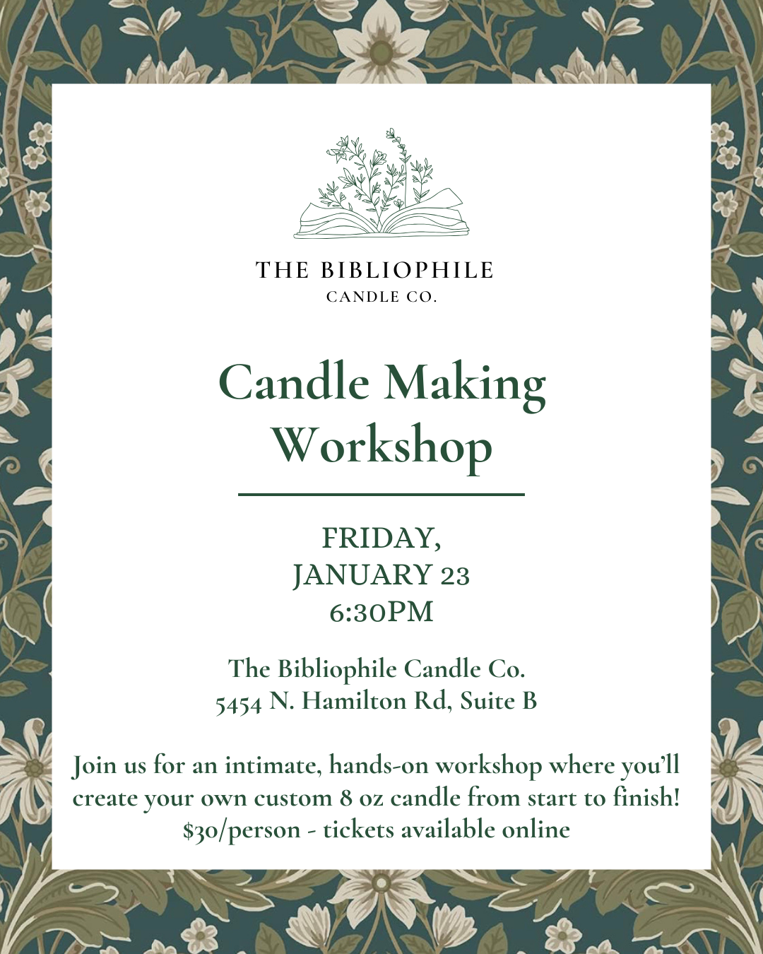 January Candle Making Workshop 🕯️