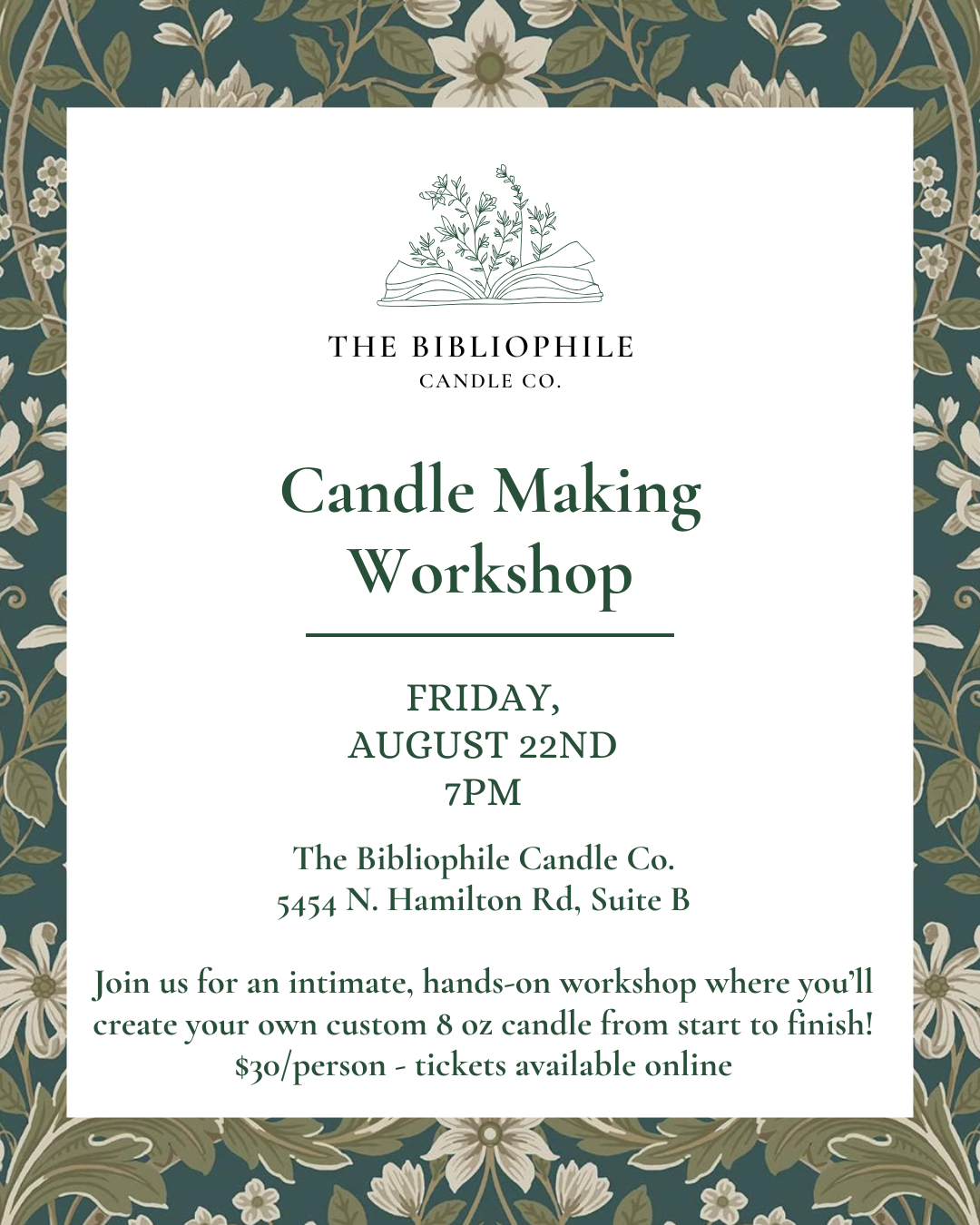 August Candle Pouring Workshop