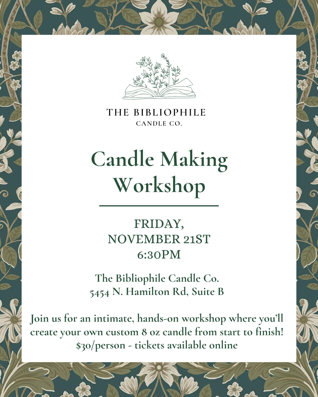 November Candle Pouring Workshop